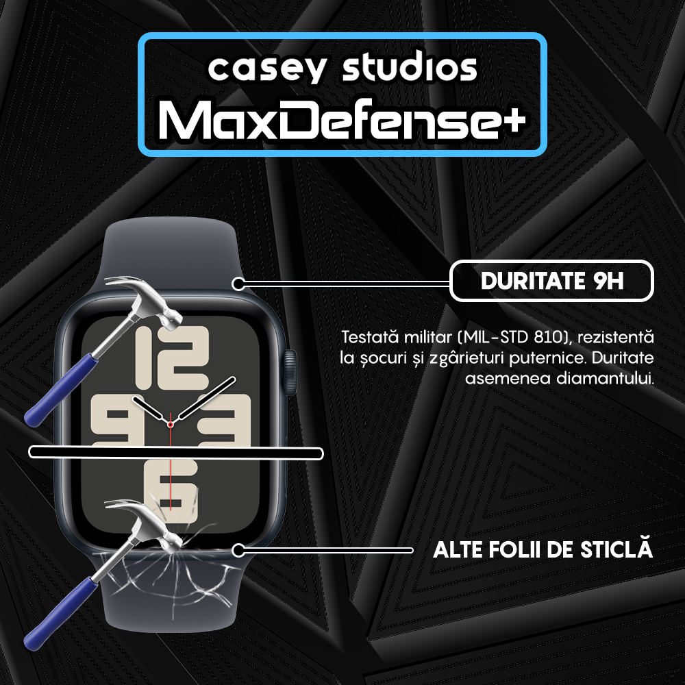 Regenerative Film MaxDefense+ - Apple Watch 4/5/6/SE - 44MM - Black