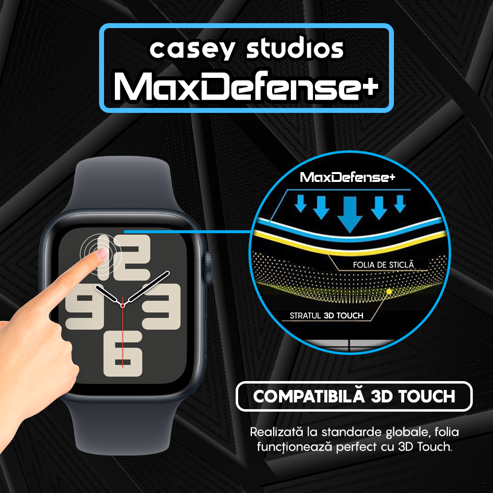 Regenerative Film MaxDefense+ - Apple Watch 4/5/6/SE - 44MM - Black