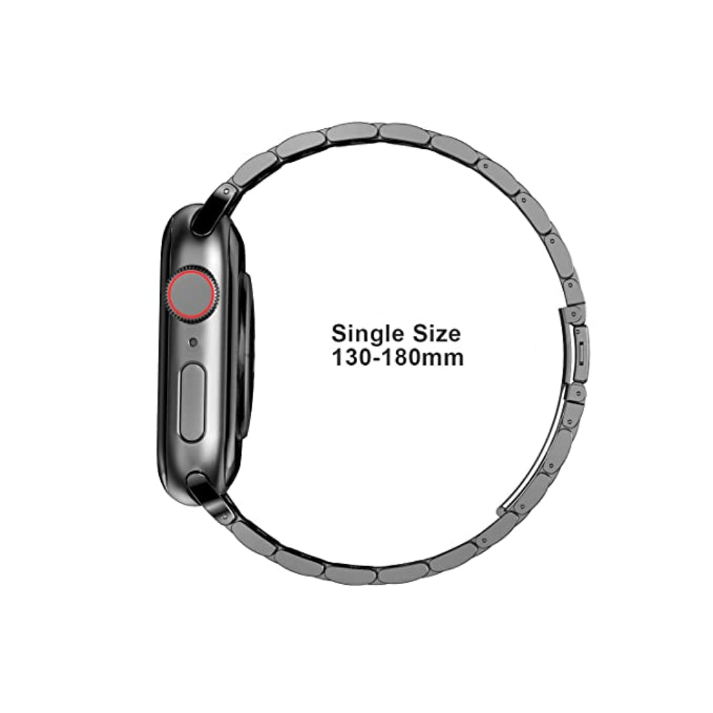 Curea Metallic Link - Apple Watch 1/2/3/4/5/6/7/8/9/10/11/SE/SE2/SE3/Ultra 1/Ultra 2/Ultra 3 - 42/44/45/46/49 MM - Negru