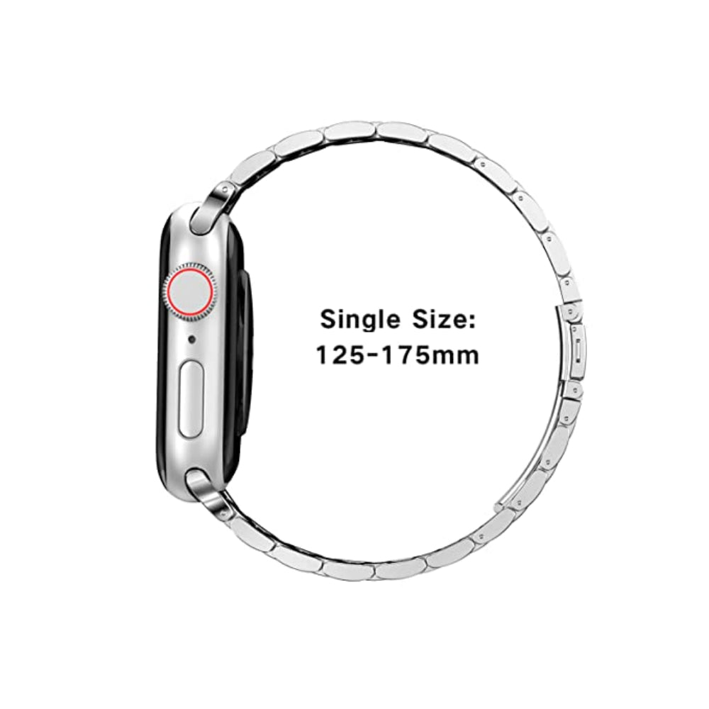 Curea Metallic Link - Apple Watch 1/2/3/4/5/6/7/8/9/10/11/SE/SE2/SE3/Ultra 1/Ultra 2/Ultra 3 - 42/44/45/46/49 MM - Silver