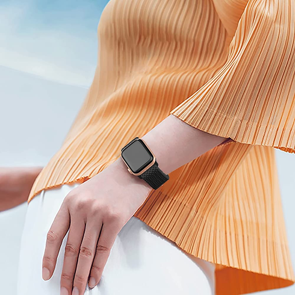 Curea Braided Weave - Apple Watch 1/2/3/4/5/6/7/8/9/10/11/SE/SE2/SE3 - 38/40/41/42 MM - Black