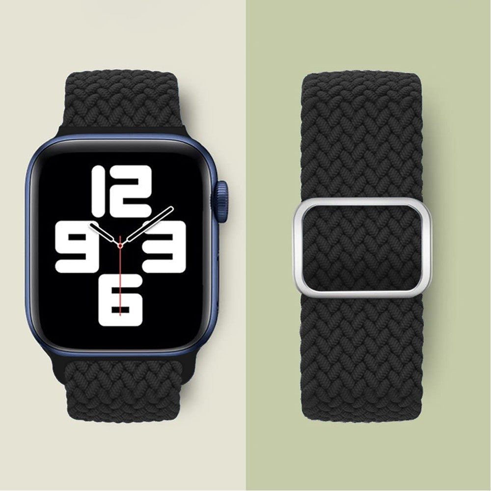 Curea Braided Weave - Apple Watch 1/2/3/4/5/6/7/8/9/10/11/SE/SE2/SE3/Ultra 1/Ultra 2/Ultra 3 - 42/44/45/46/49 MM - Black