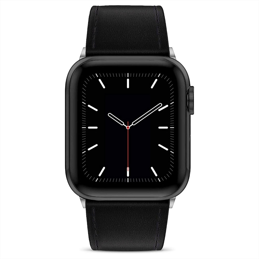 Curea Leather Heritage - Apple Watch 1/2/3/4/5/6/7/8/9/10/11/SE/SE2/SE3/Ultra 1/Ultra 2/Ultra 3 - 42/44/45/46/49 MM - Negru