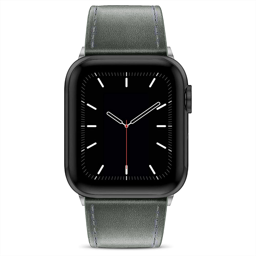 Leather Heritage Strap - Apple Watch 1/2/3/4/5/6/7/8/9/10/11/SE/SE2/SE3/Ultra 1/Ultra 2/Ultra 3 - 42/44/45/46/49 MM - Gray