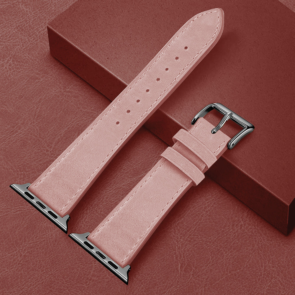 Leather Heritage Strap - Apple Watch 1/2/3/4/5/6/7/8/9/10/11/SE/SE2/SE3/Ultra 1/Ultra 2/Ultra 3 - 42/44/45/46/49 MM - Pink