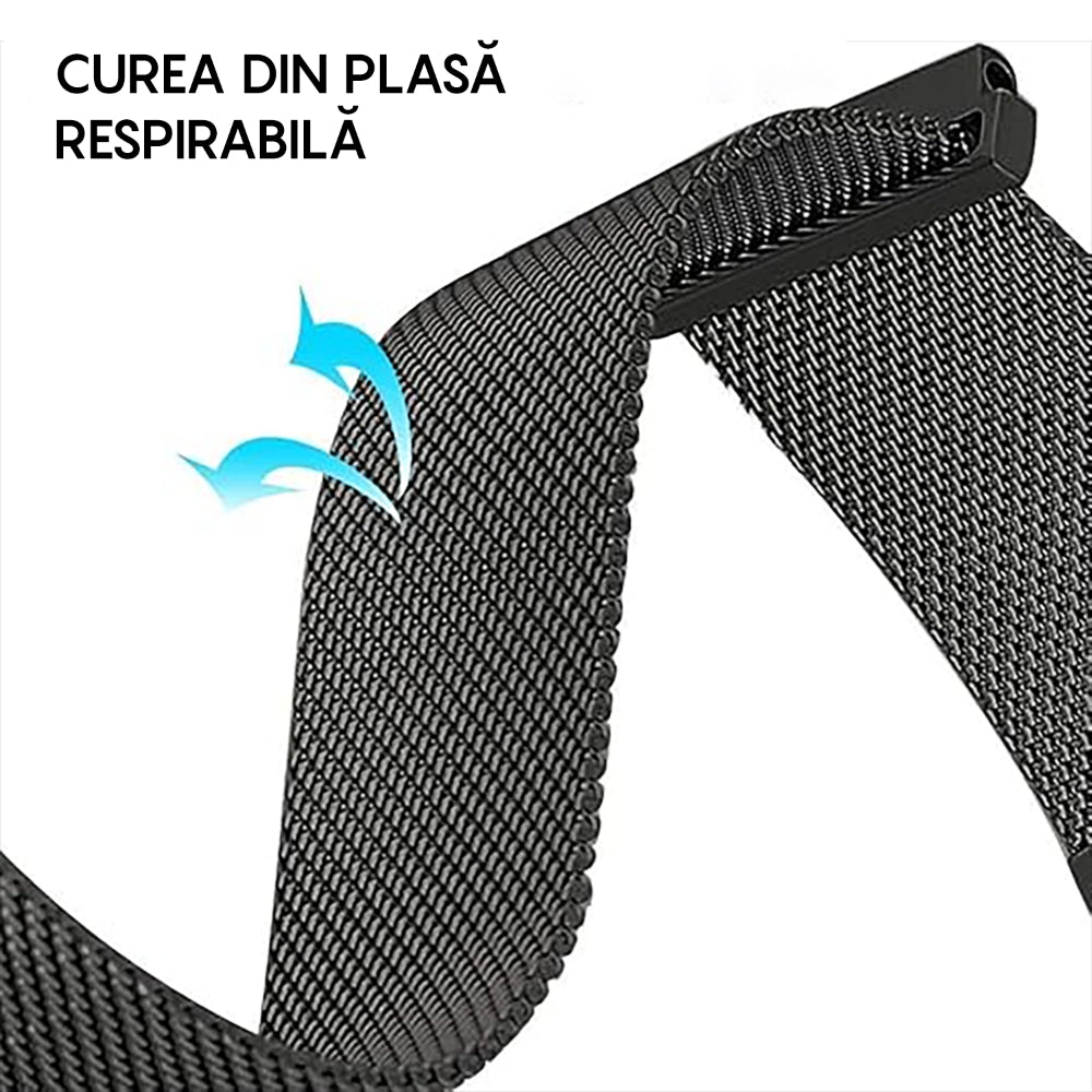 Curea Milanese Essential - Honor Watch SE/Magic 2 - 20mm - Negru