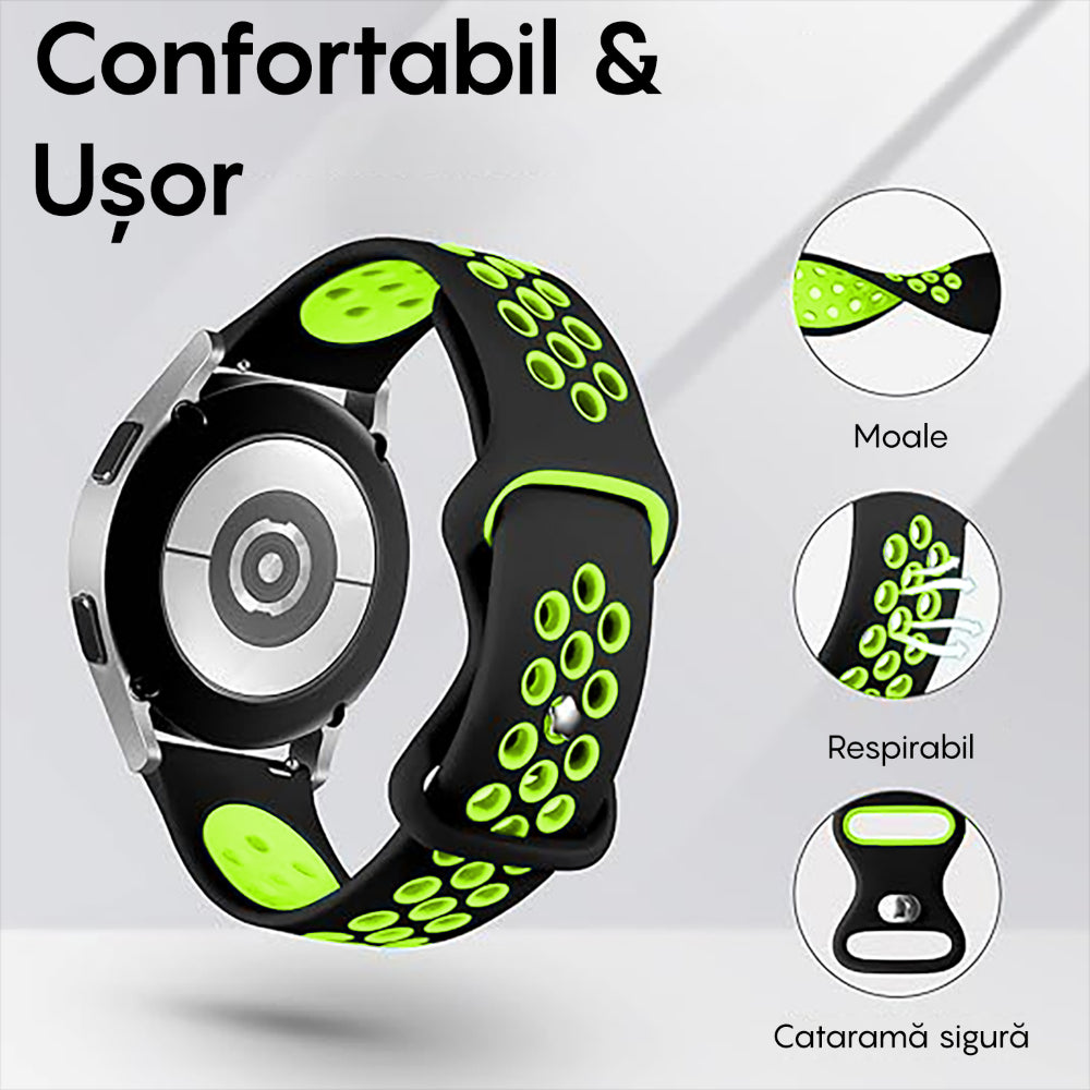 Curea Silicone Flex Loop - Honor Watch SE/Magic 2 - 20mm - Verde