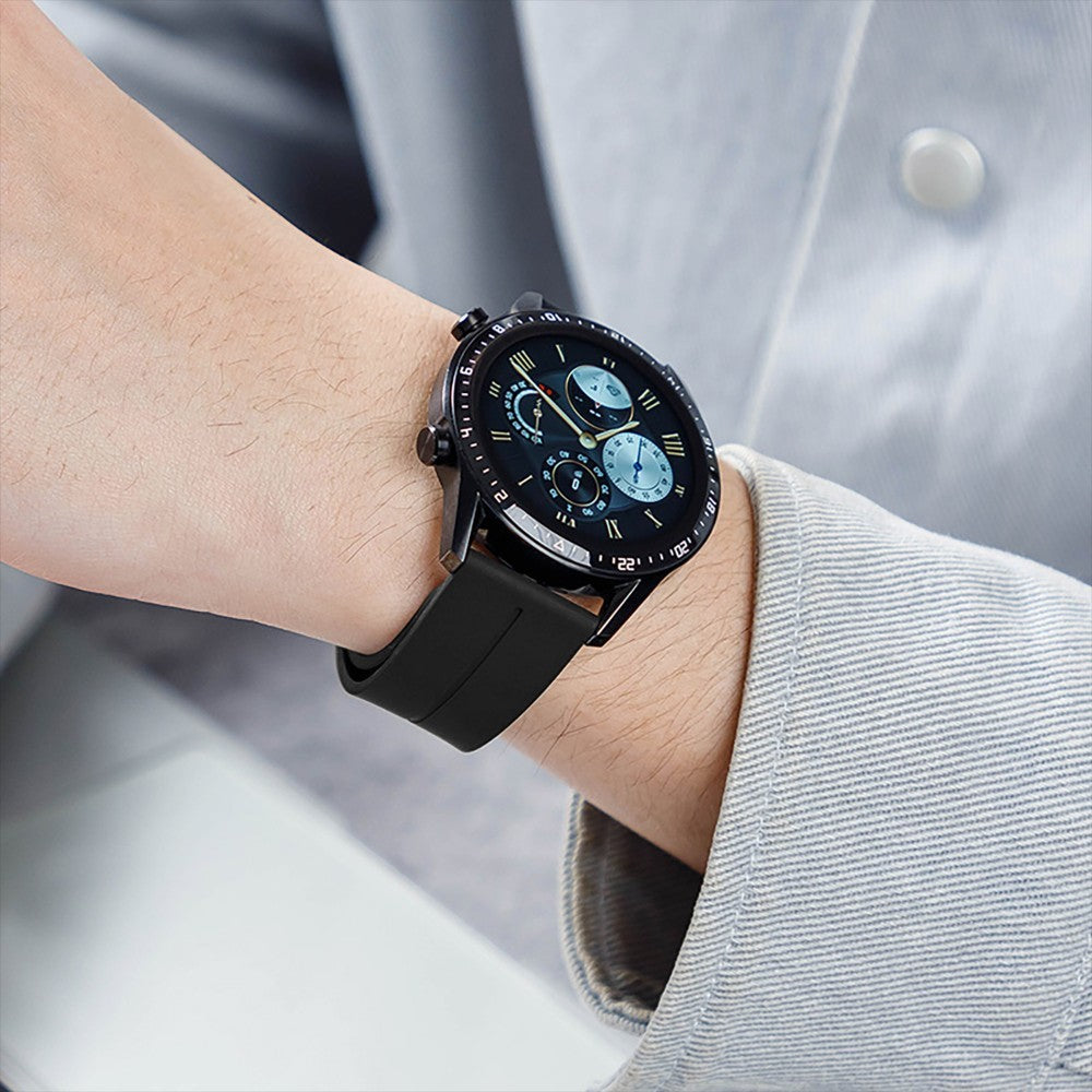 Curea Silicone Metallic Link - Honor Watch SE/Magic 2 - 20mm - Negru
