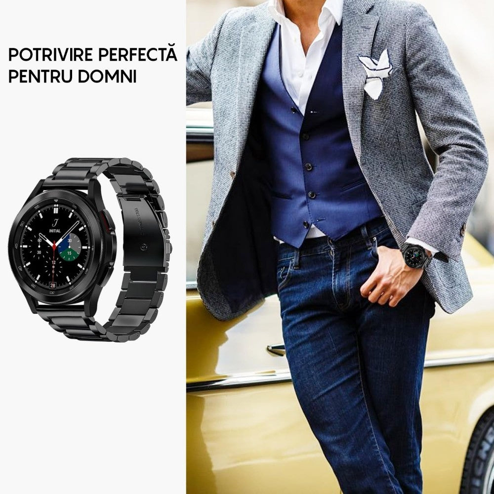 Curea Metallic Link - Huawei Watch GT4 46mm/4/4Pro/Ultimate/GT3 SE/Buds/3 Pro New/GT3 Pro 46mm/GT Runner/GT3/3/3Pro/GT2 Pro/GT2e/GT 42mm/GT2 46mm - 22mm - Negru