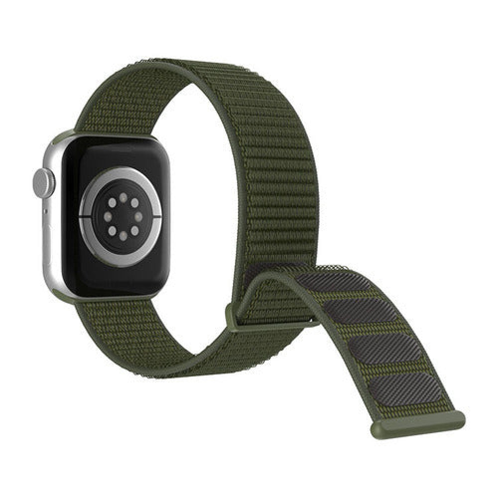 Curea Nylon Sport - Apple Watch 1/2/3/4/5/6/7/8/9/10/11/SE/SE2/SE3 - 38/40/41/42 MM - Army Green