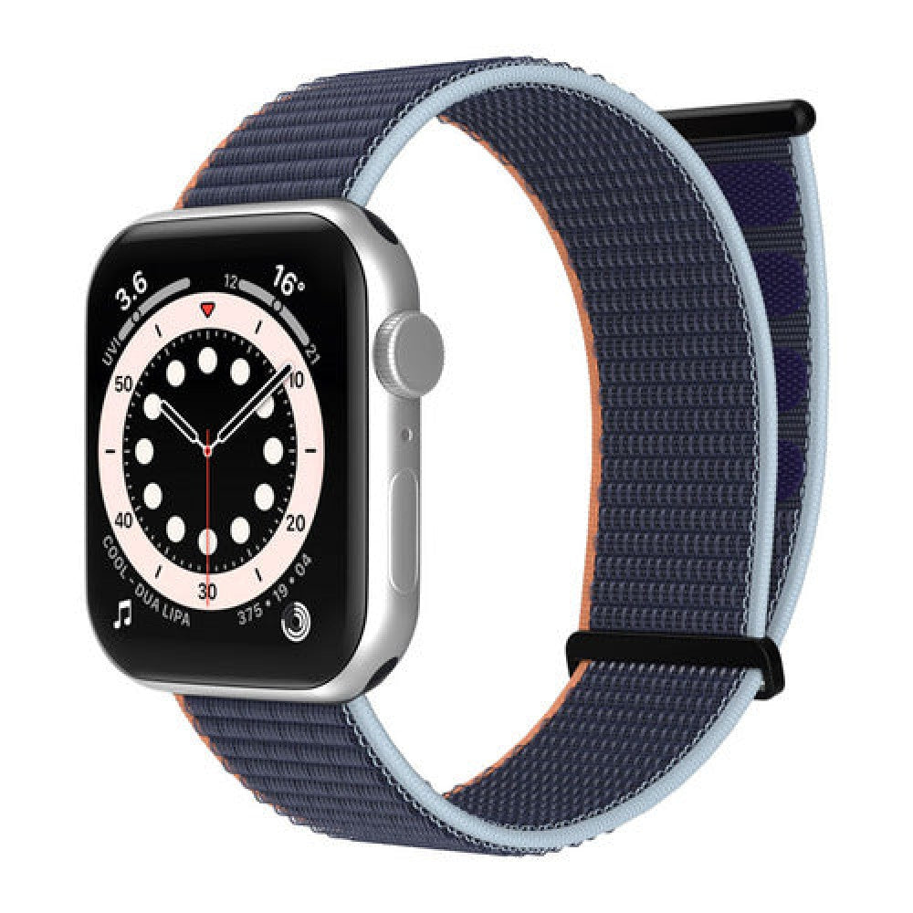 Curea Nylon Sport - Apple Watch 1/2/3/4/5/6/7/8/9/10/11/SE/SE2/SE3 - 38/40/41/42 MM - Dark Navy Blue