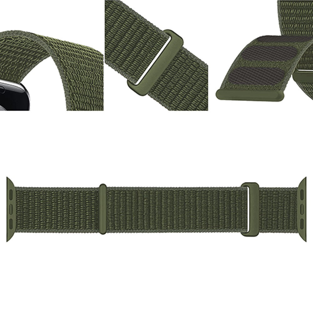 Curea Nylon Sport - Apple Watch 1/2/3/4/5/6/7/8/9/10/11/SE/SE2/SE3/Ultra 1/Ultra 2/Ultra 3 - 42/44/45/46/49 MM - Army Green