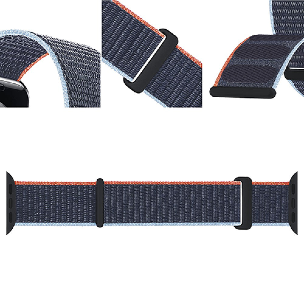 Curea Nylon Sport - Apple Watch 1/2/3/4/5/6/7/8/9/10/11/SE/SE2/SE3/Ultra 1/Ultra 2/Ultra 3 - 42/44/45/46/49 MM - Dark Navy Blue
