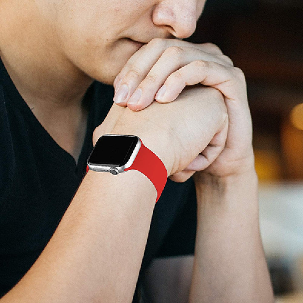 Curea Silicone Flex Loop - Apple Watch 1/2/3/4/5/6/7/8/9/10/11/SE/SE2/SE3/Ultra 1/Ultra 2/Ultra 3 - 42/44/45/46/49 MM - Red