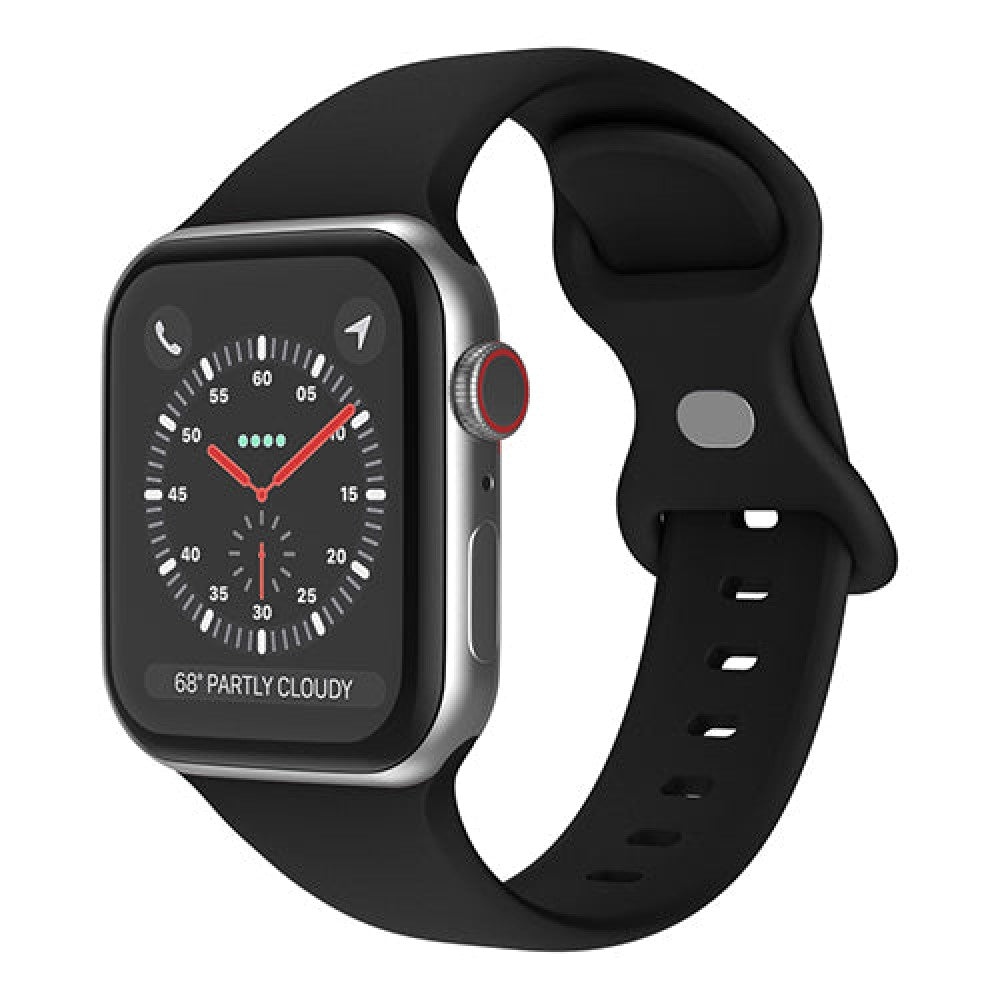 Curea Silicone Flex Loop - Apple Watch 1/2/3/4/5/6/7/8/9/10/11/SE/SE2/SE3/Ultra 1/Ultra 2/Ultra 3 - 42/44/45/46/49 MM - Black