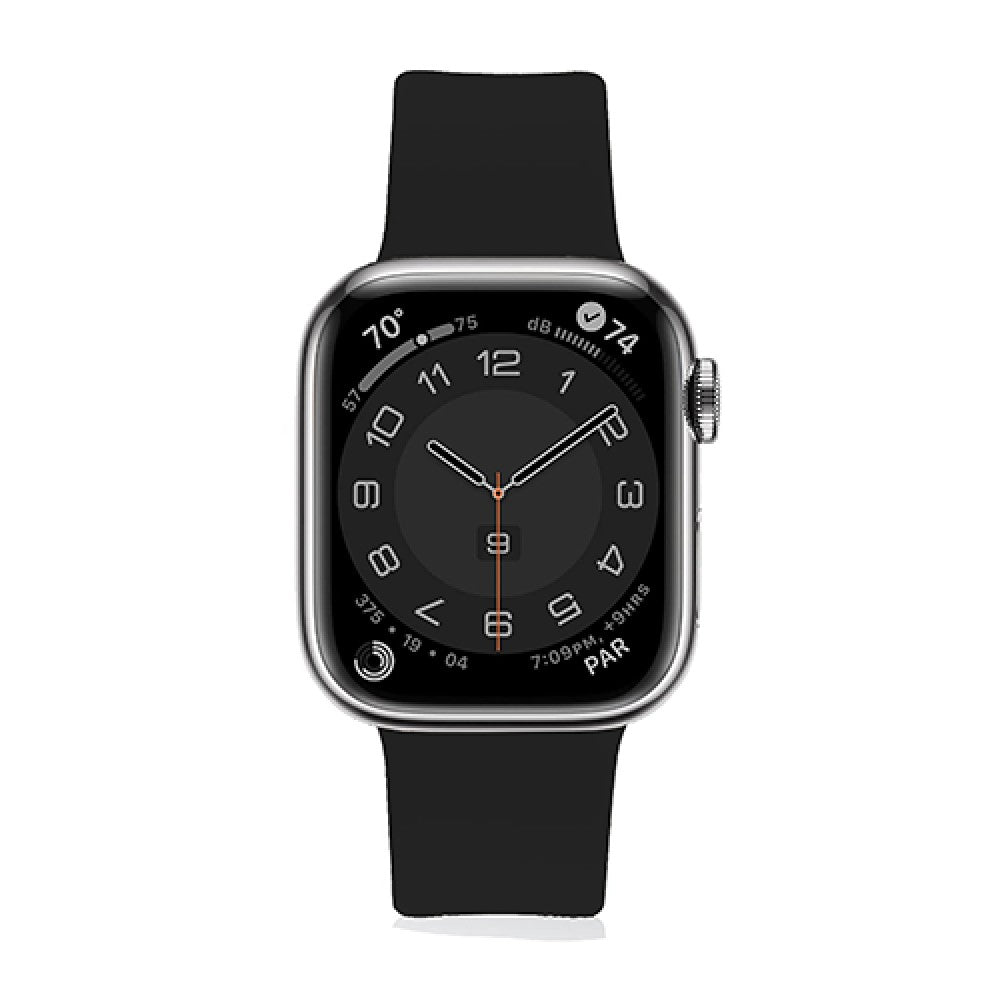 Curea Silicone Flex Loop - Apple Watch 1/2/3/4/5/6/7/8/9/10/11/SE/SE2/SE3/Ultra 1/Ultra 2/Ultra 3 - 42/44/45/46/49 MM - Black