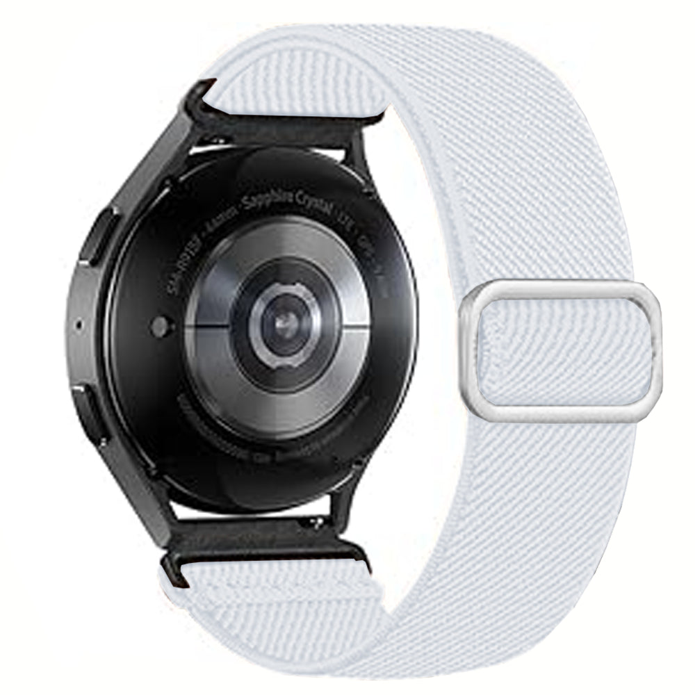 Braided Classic Strap - Samsung Galaxy Watch 7/6/6 Classic/5 Pro/5/4/4 Classic/3 41mm/42mm/Active 2/Active/FE - 20mm - White