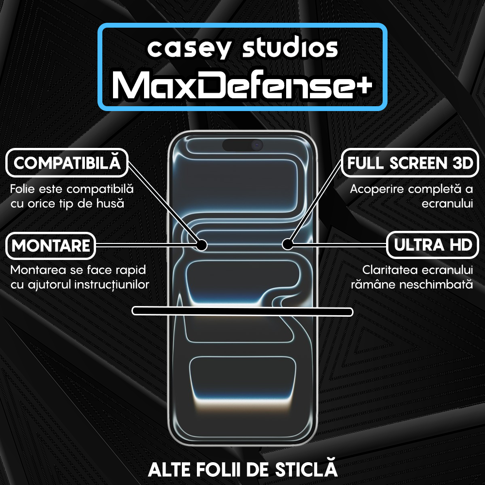 MaxDefense+ Glass Film - iPhone 17 Pro Max - Black