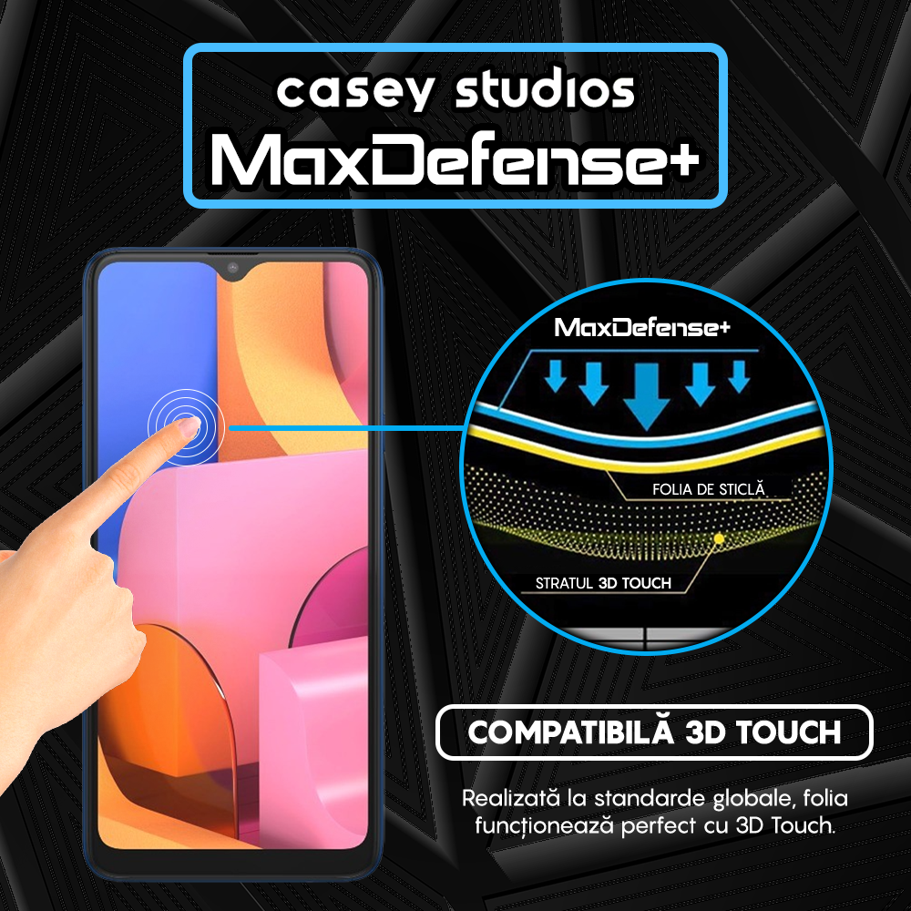 MaxDefense+ Glass Film - Samsung Galaxy A20S - Black