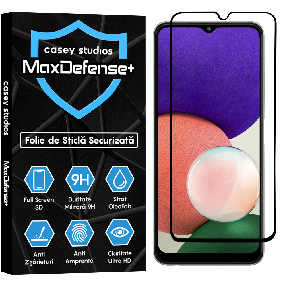 MaxDefense+ Glass Film - Samsung Galaxy A22 5G - Black