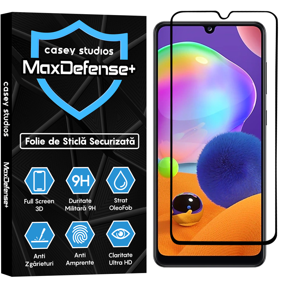 MaxDefense+ Glass Film - Samsung Galaxy A31 - Black