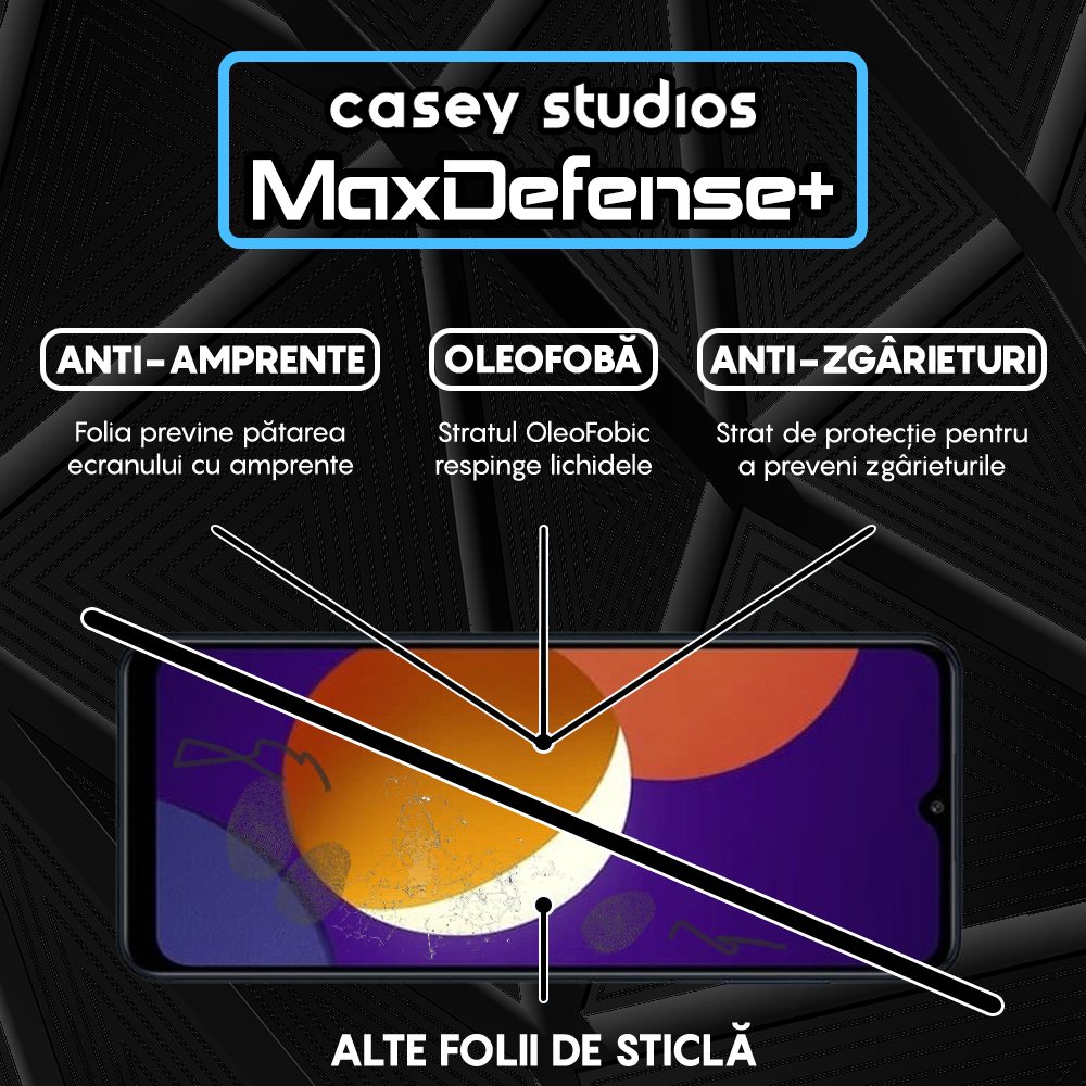 MaxDefense+ Glass Film - Samsung Galaxy A32 5G/A12 NACHO/A12/M12/A02/F12/M02 - Black