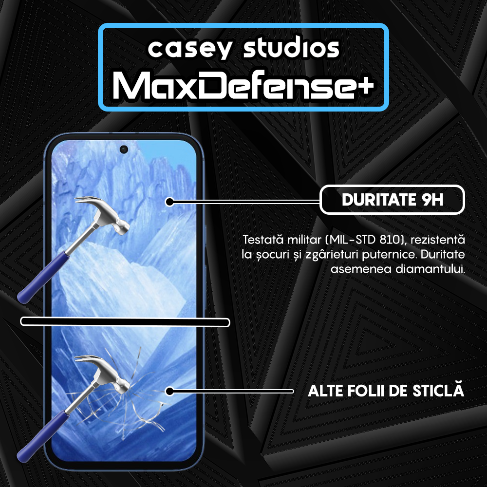 MaxDefense+ Tempered Glass - Google Pixel 8a - Black