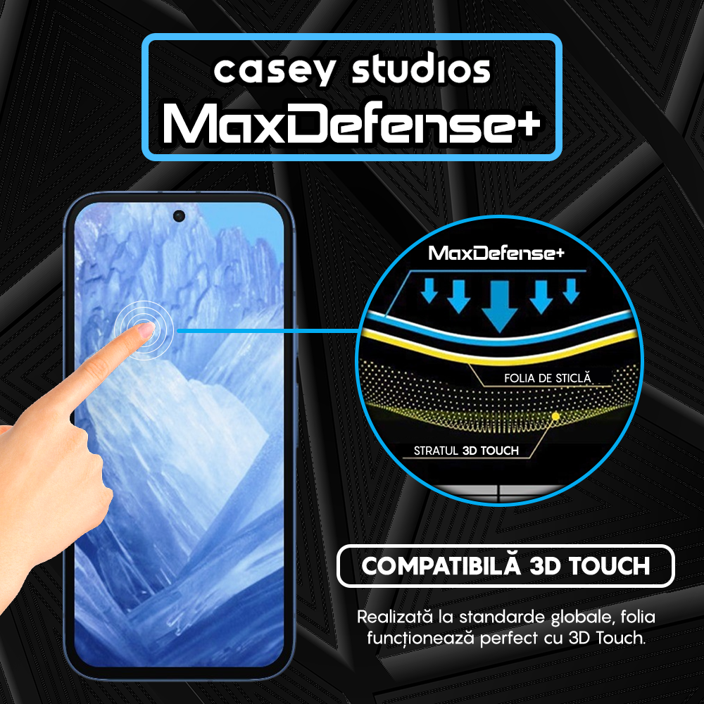 MaxDefense+ Tempered Glass - Google Pixel 8a - Black