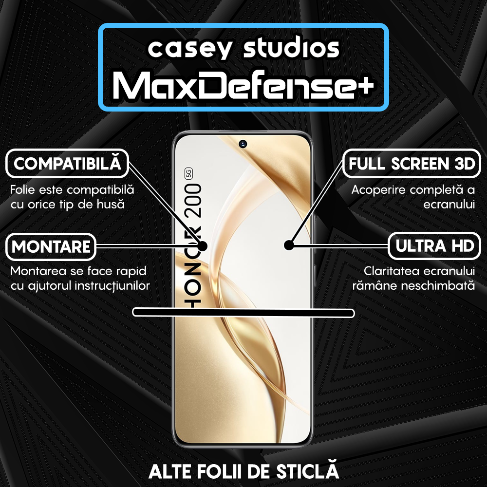 MaxDefense+ Glass Film - Honor 200 - Black