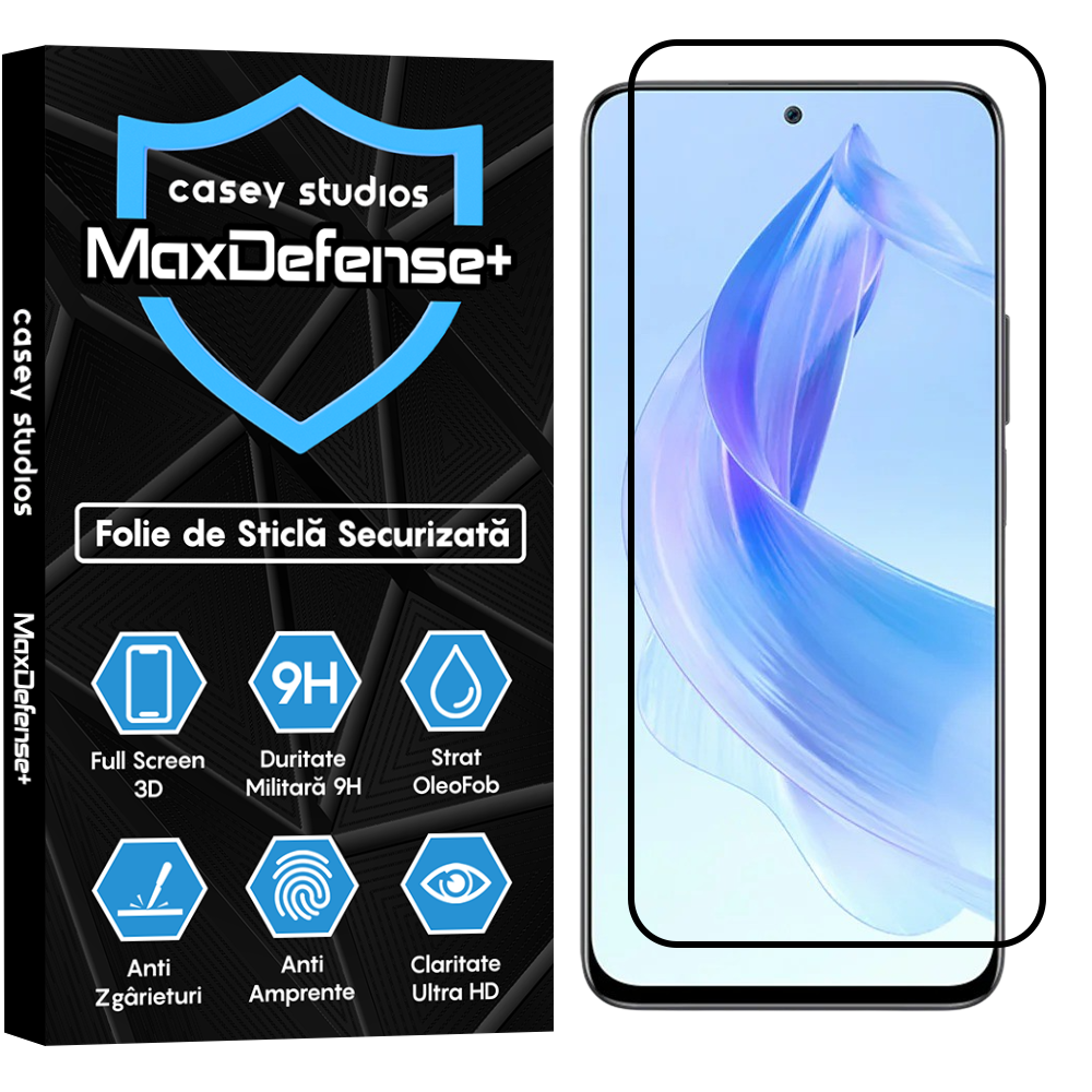 MaxDefense+ Glass Screen Protector - Honor 90 Lite - Black