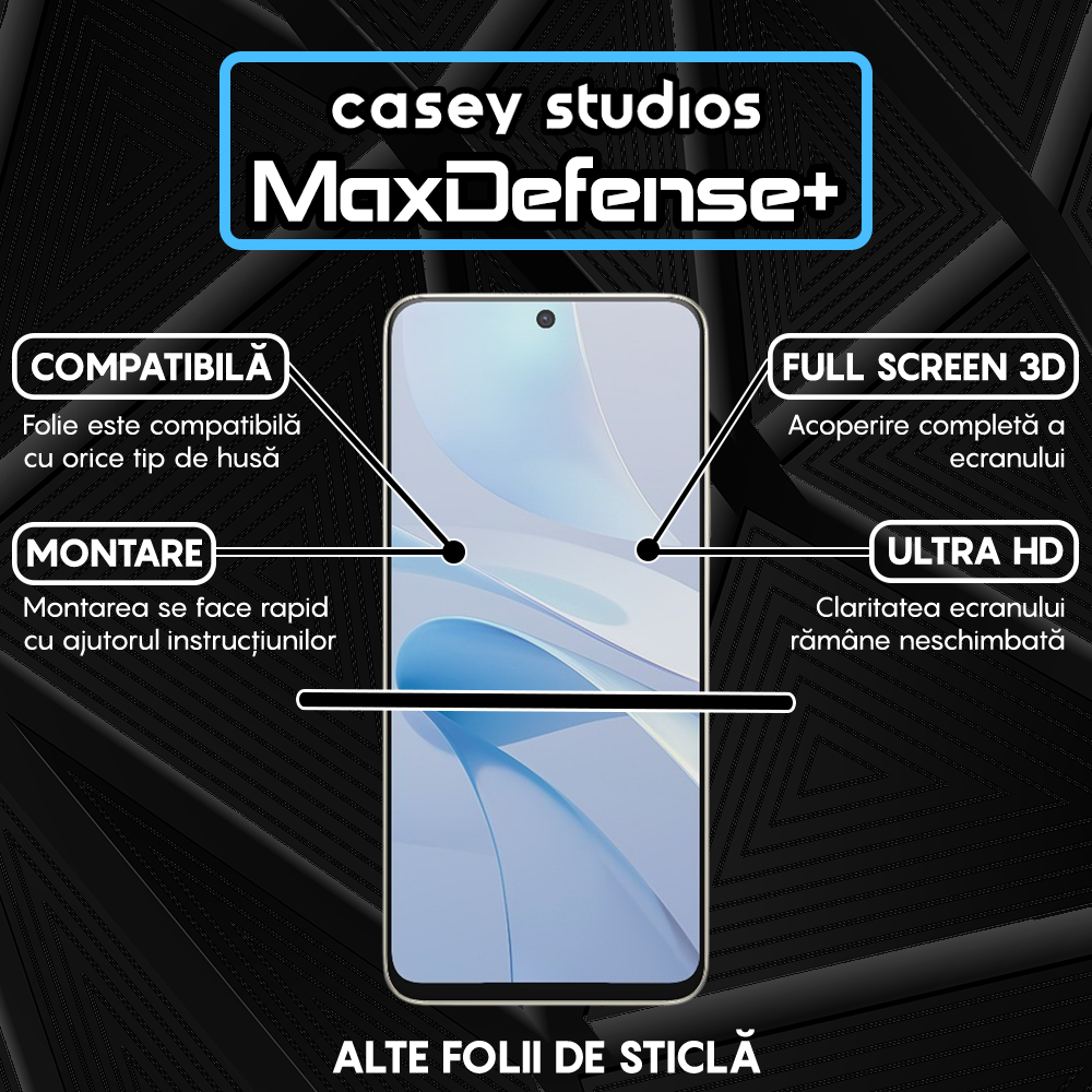MaxDefense+ Tempered Glass - Huawei nova 13i - Black