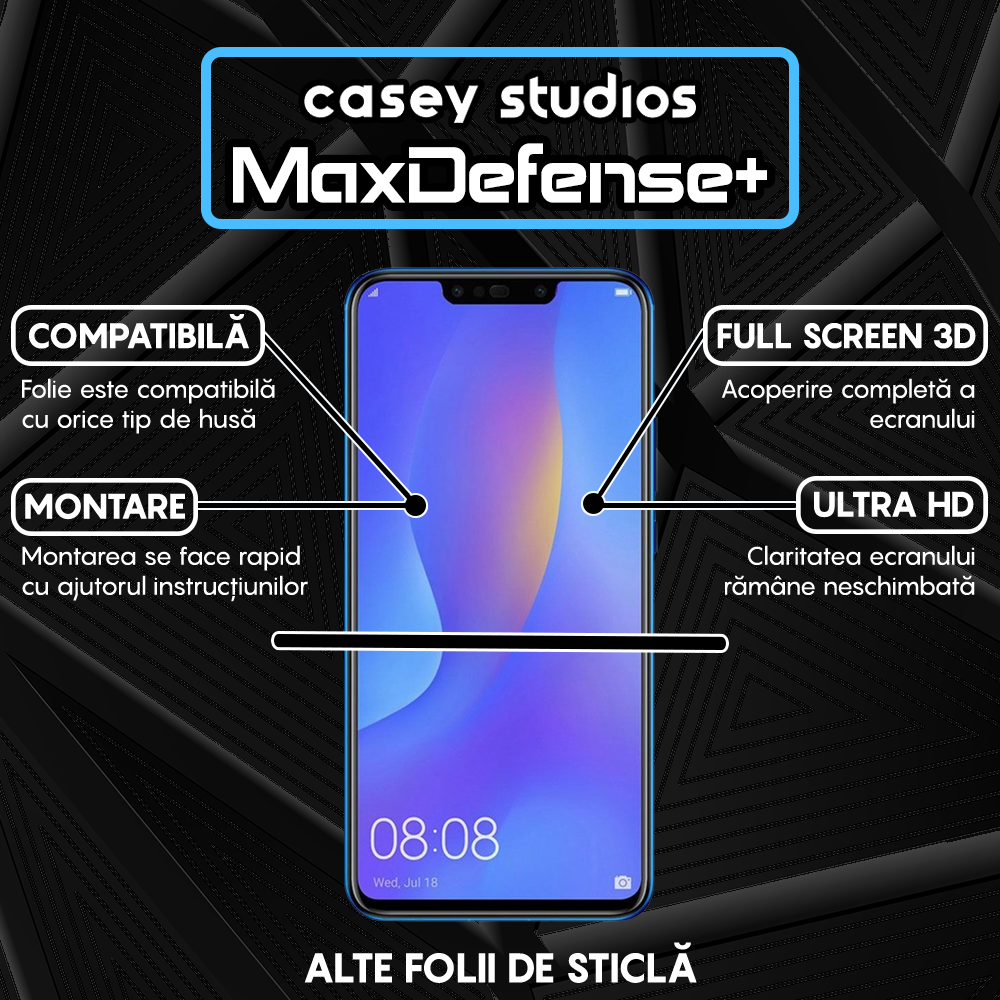 MaxDefense+ Glass Film - Huawei Honor 10 Lite/Honor 20 Lite/P Smart 2019/P Smart Plus 2019 - Black