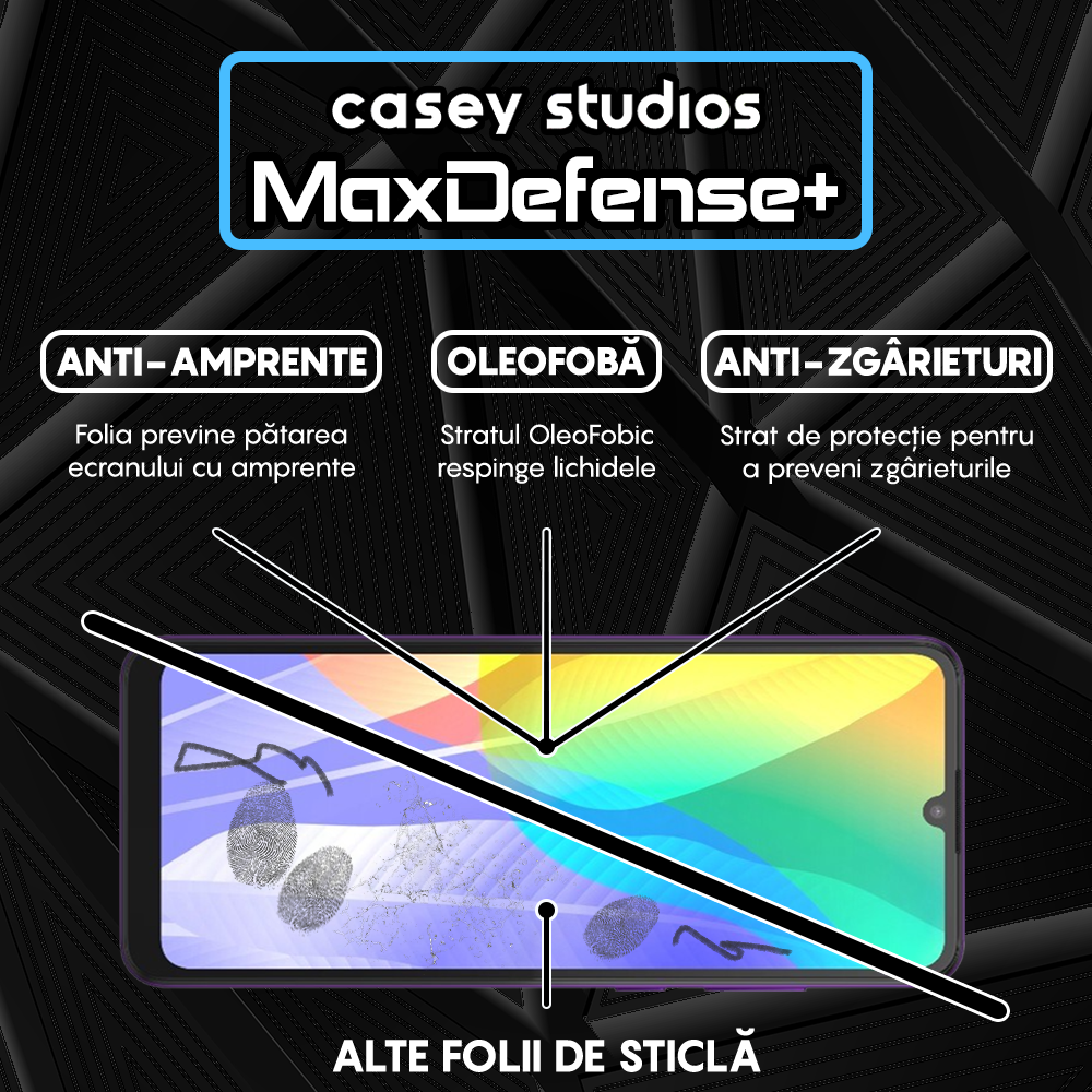 MaxDefense+ Glass Film - Huawei Honor 9A/Huawei Y6p - Black