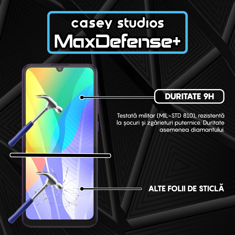 MaxDefense+ Glass Film - Huawei Honor 9A/Huawei Y6p - Black