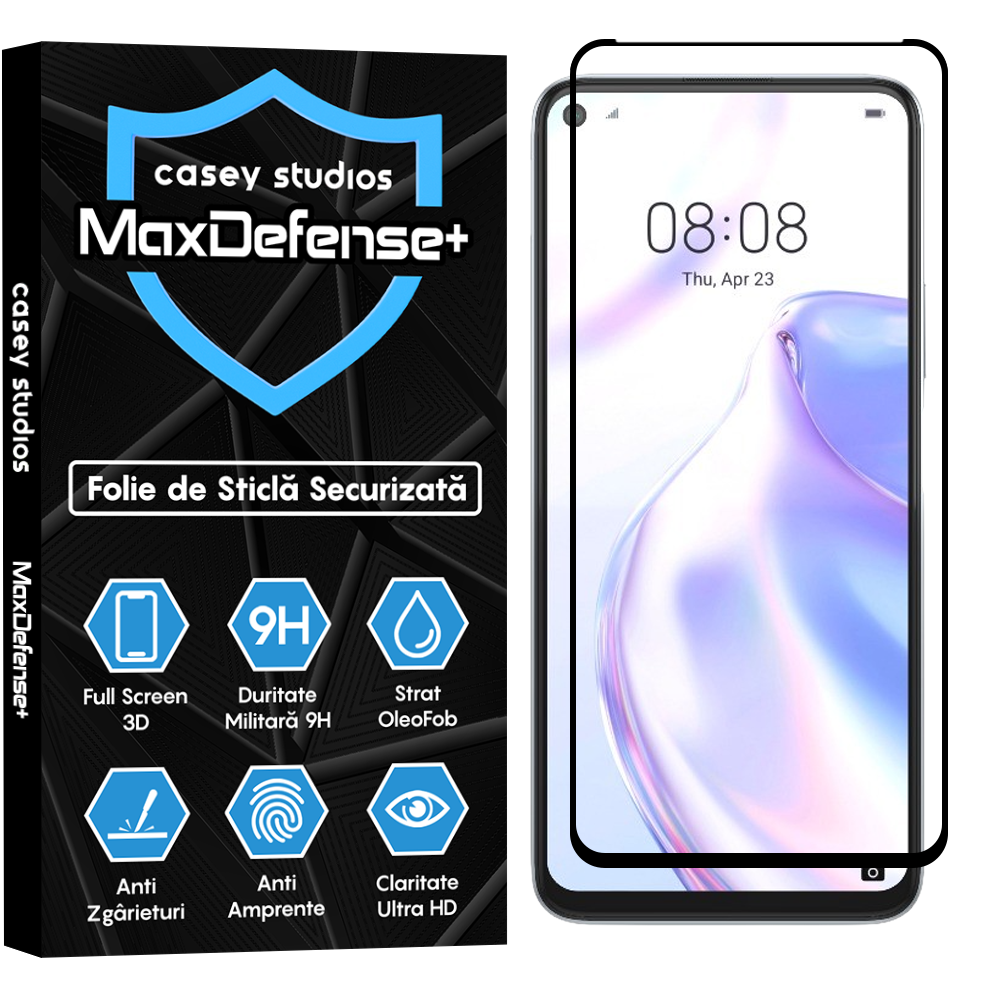 MaxDefense+ Tempered Glass - Huawei P40 Lite 5G - Black