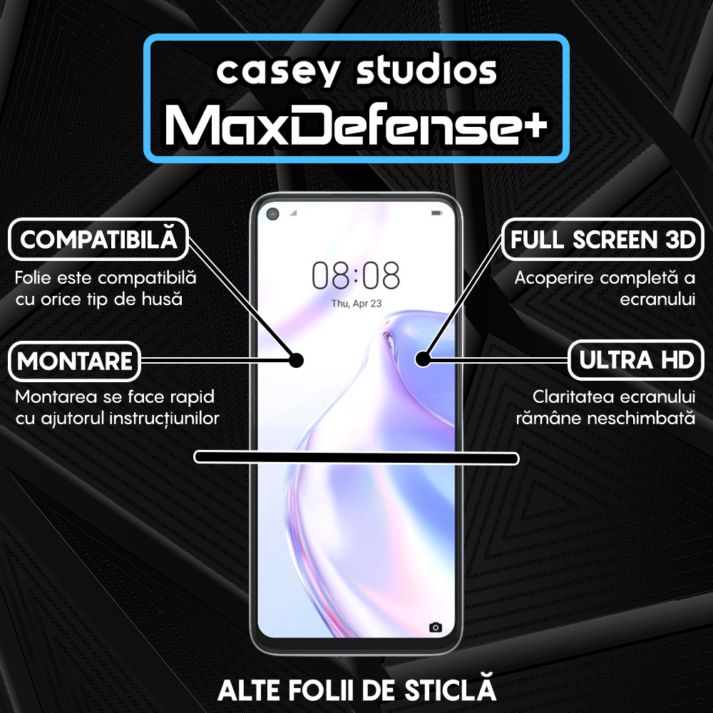 MaxDefense+ Tempered Glass - Huawei P40 Lite 5G - Black
