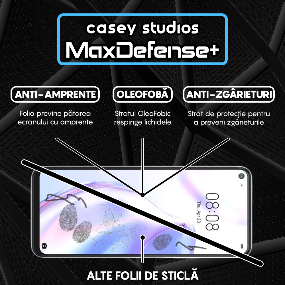 MaxDefense+ Tempered Glass - Huawei P40 Lite 5G - Black