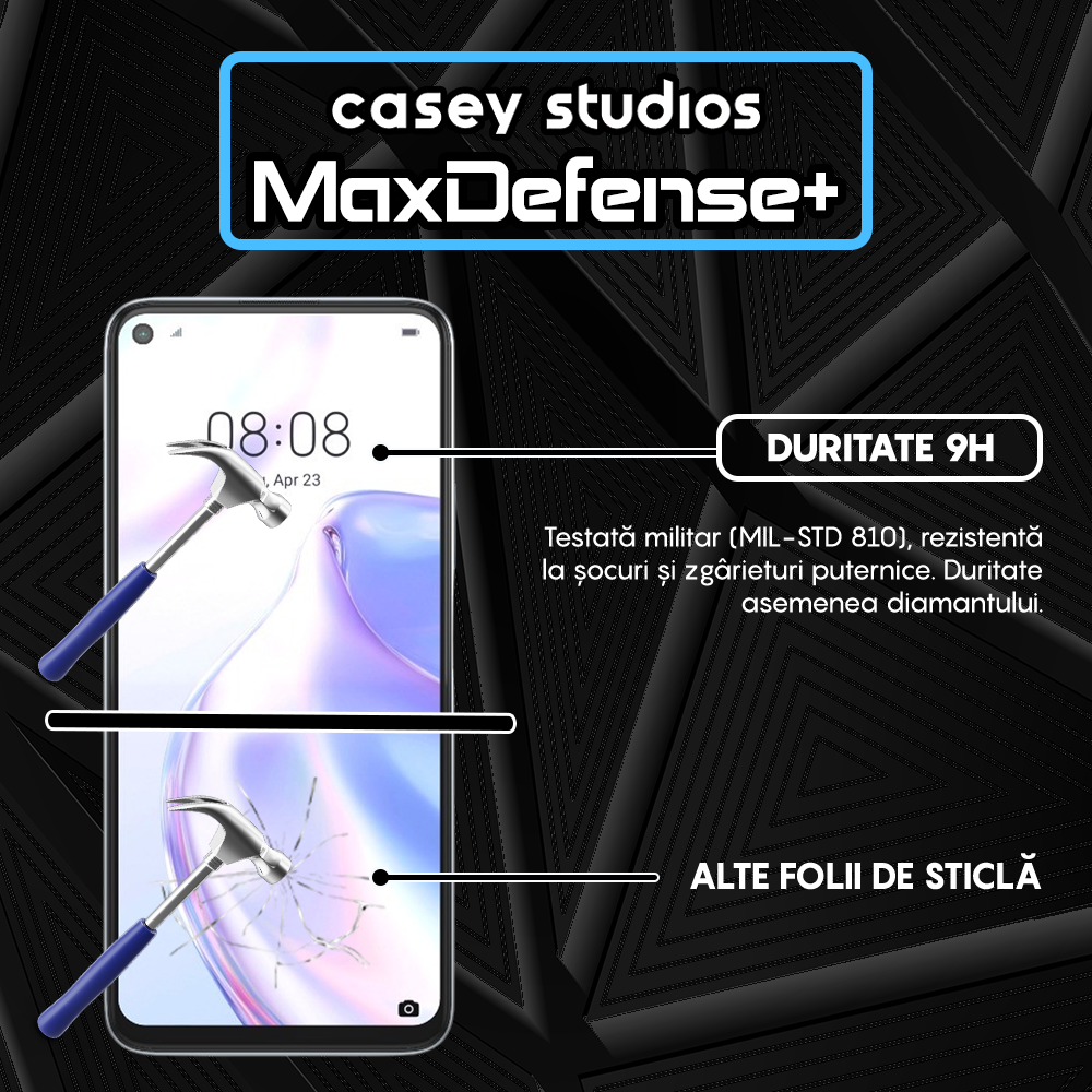 MaxDefense+ Tempered Glass - Huawei P40 Lite 5G - Black