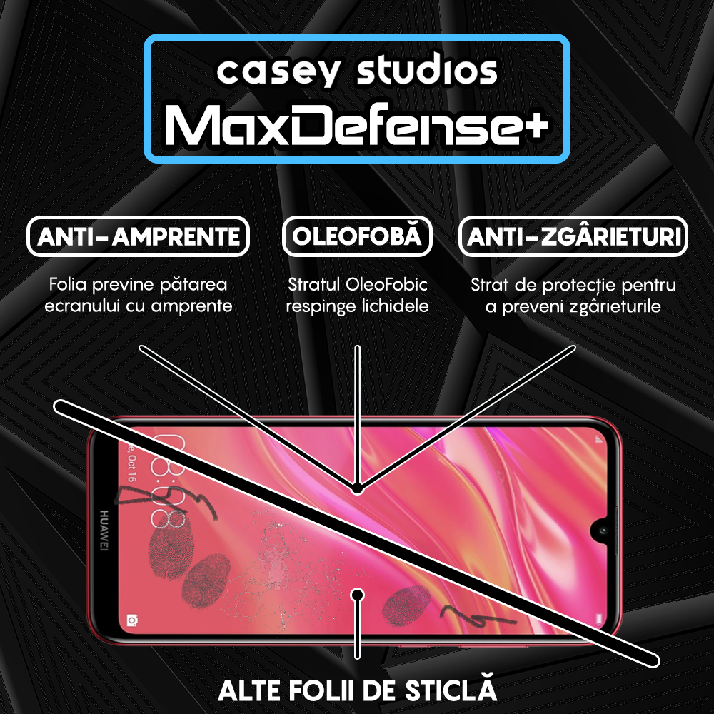 MaxDefense+ Tempered Glass - Huawei Y7 2019/Y7 Prime 2019/Y7 Pro 2019 - Black