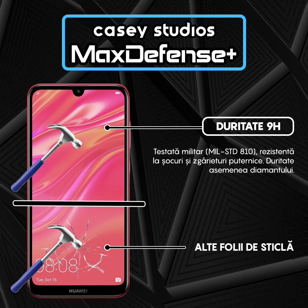 MaxDefense+ Tempered Glass - Huawei Y7 2019/Y7 Prime 2019/Y7 Pro 2019 - Black