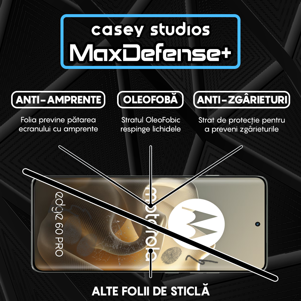 MaxDefense+ Glass Film - motorola edge 60 Pro - Black