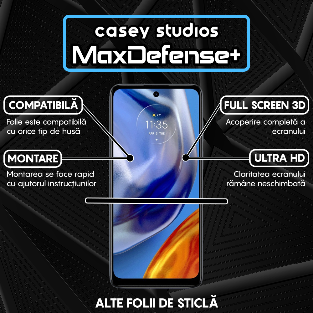 MaxDefense+ Glass Film - Motorola Moto E32/Moto E32s - Black