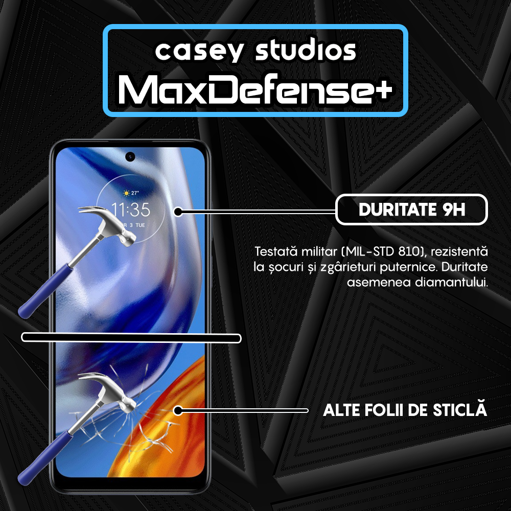 MaxDefense+ Glass Film - Motorola Moto E32/Moto E32s - Black