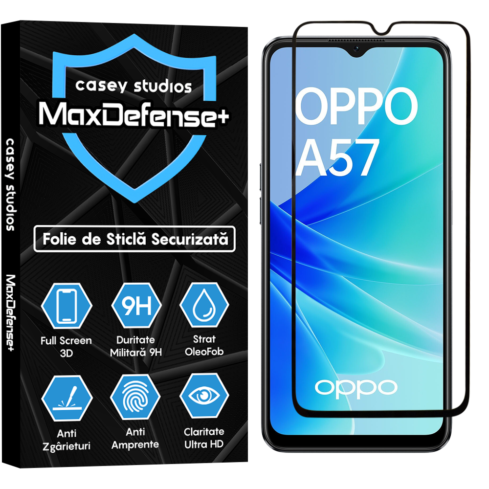 MaxDefense+ Glass Film - Oppo A57 4G - Black