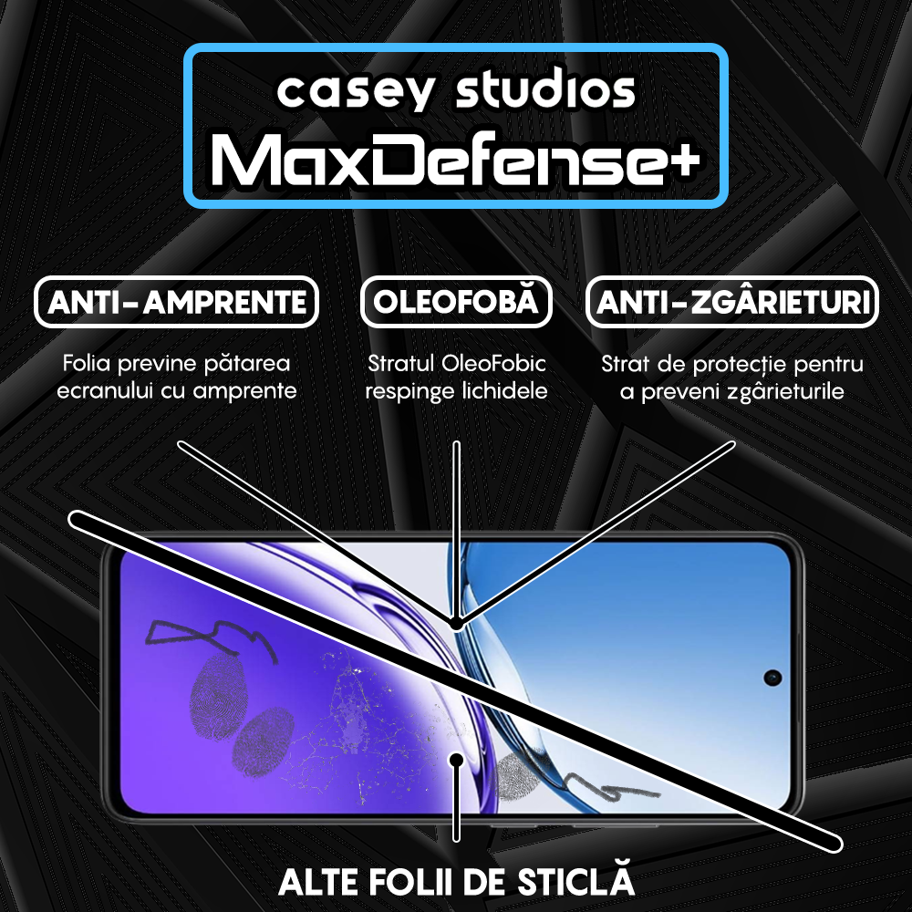 MaxDefense+ Glass Film - Oppo Reno 12 F 4G - Black