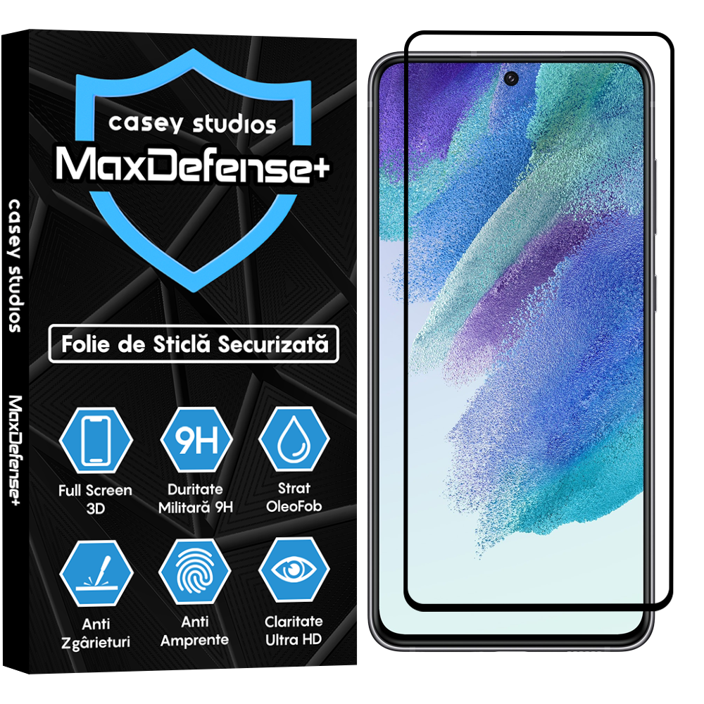 MaxDefense+ Tempered Glass - Samsung Galaxy S21 FE 5G - Black