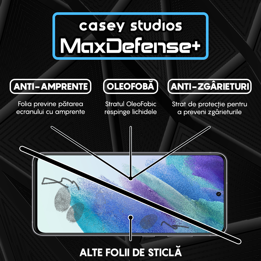 MaxDefense+ Tempered Glass - Samsung Galaxy S21 FE 5G - Black