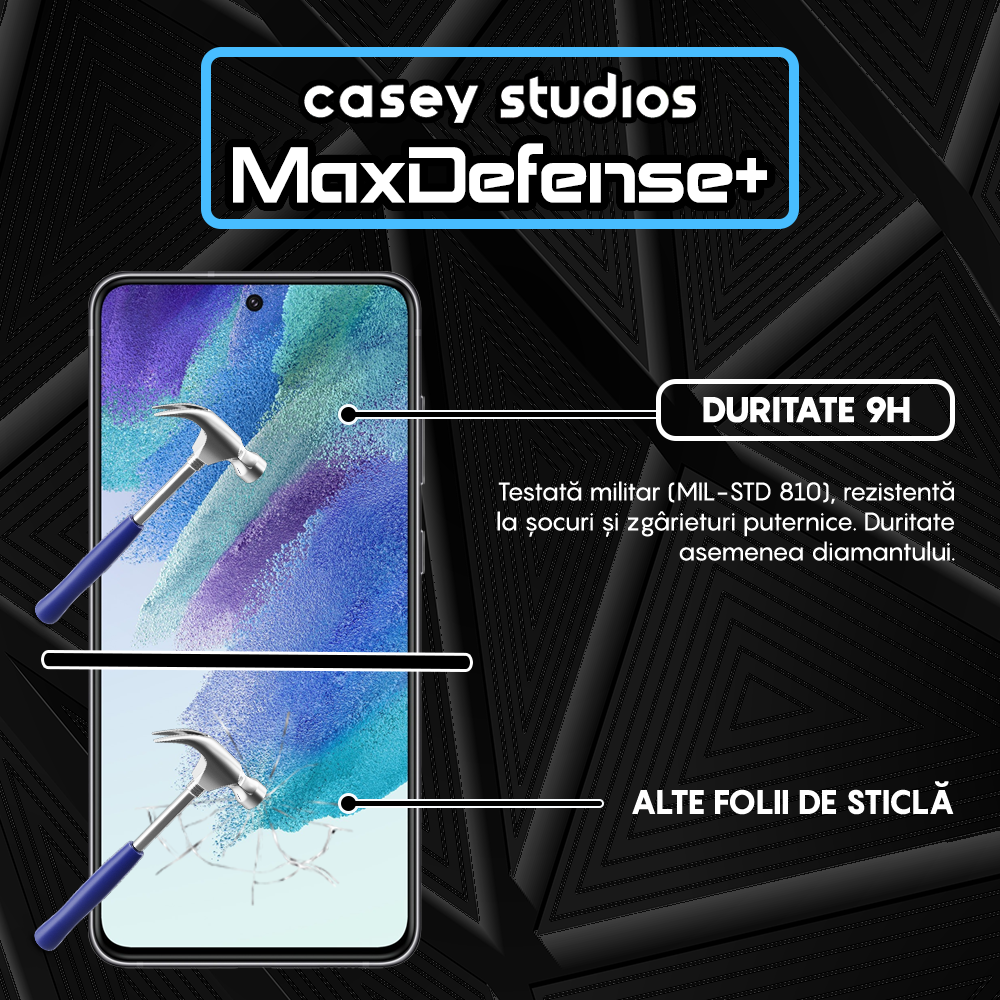 MaxDefense+ Tempered Glass - Samsung Galaxy S21 FE 5G - Black