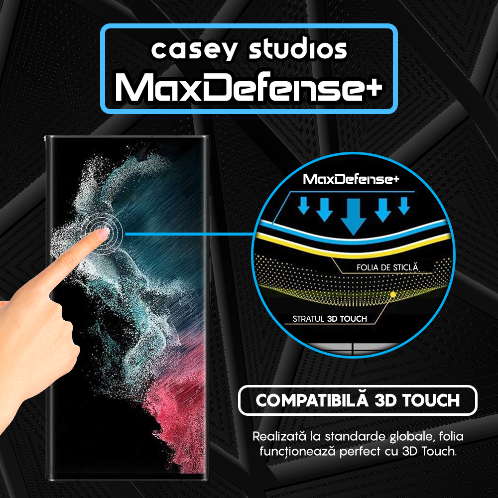 MaxDefense+ Glass Film - Samsung Galaxy S22 Ultra 5G - Black