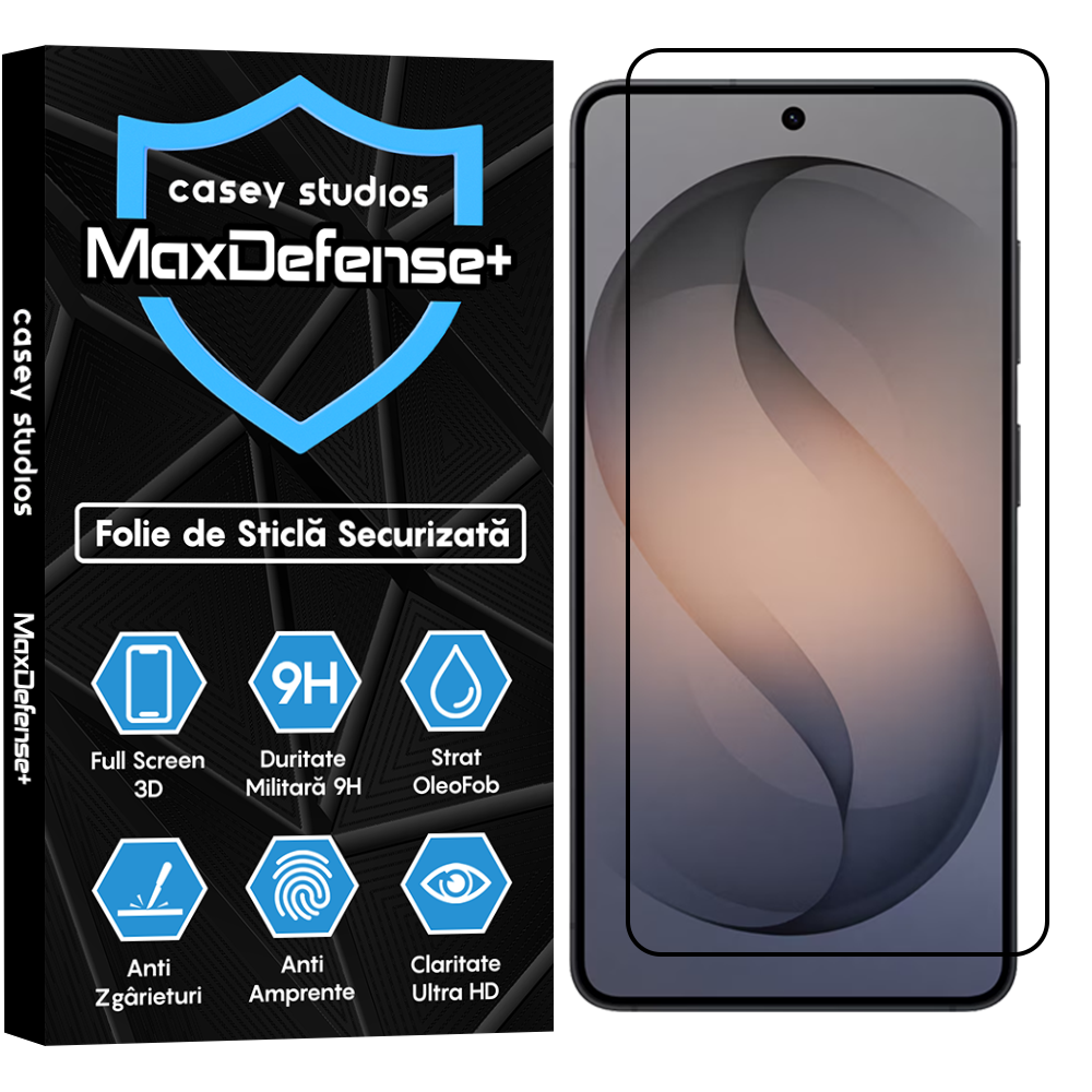 Folie Sticla MaxDefense+ - Galaxy S26 - Negru